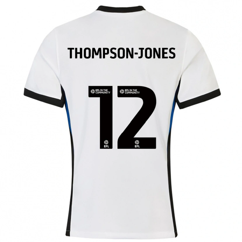 Danxen Mujer Camiseta Riquelme Thompson-Jones #12 Blanco Azul 2ª Equipación 2025/26 La Camisa México