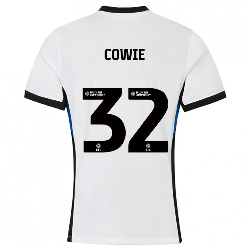 Danxen Mujer Camiseta Abbie Cowie #32 Blanco Azul 2ª Equipación 2025/26 La Camisa México