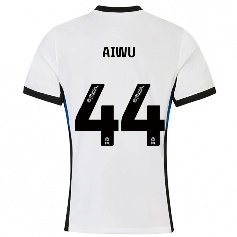 Danxen Mujer Camiseta Emanuel Aiwu #44 Blanco Azul 2ª Equipación 2025/26 La Camisa México
