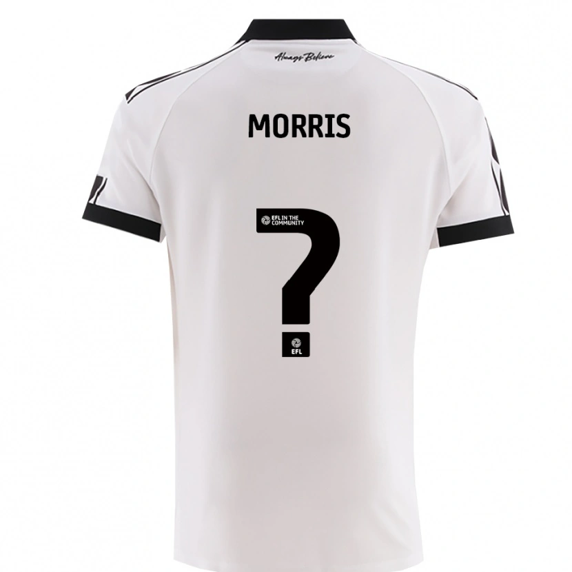Danxen Mujer Camiseta Matt Morris #0 Blanco Negro 2ª Equipación 2025/26 La Camisa México