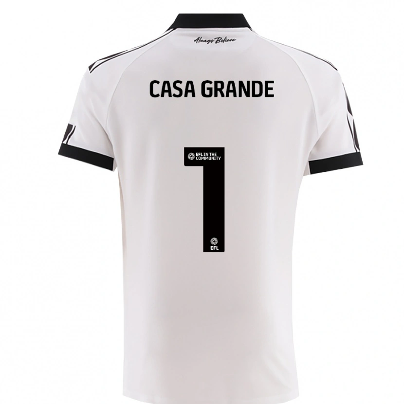 Danxen Mujer Camiseta Josey Casa-Grande #1 Blanco Negro 2ª Equipación 2025/26 La Camisa México