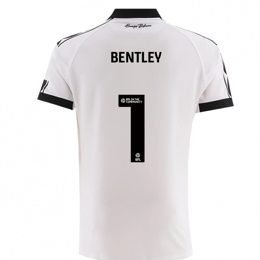 Danxen Mujer Camiseta Fran Bentley #1 Blanco Negro 2ª Equipación 2025/26 La Camisa México