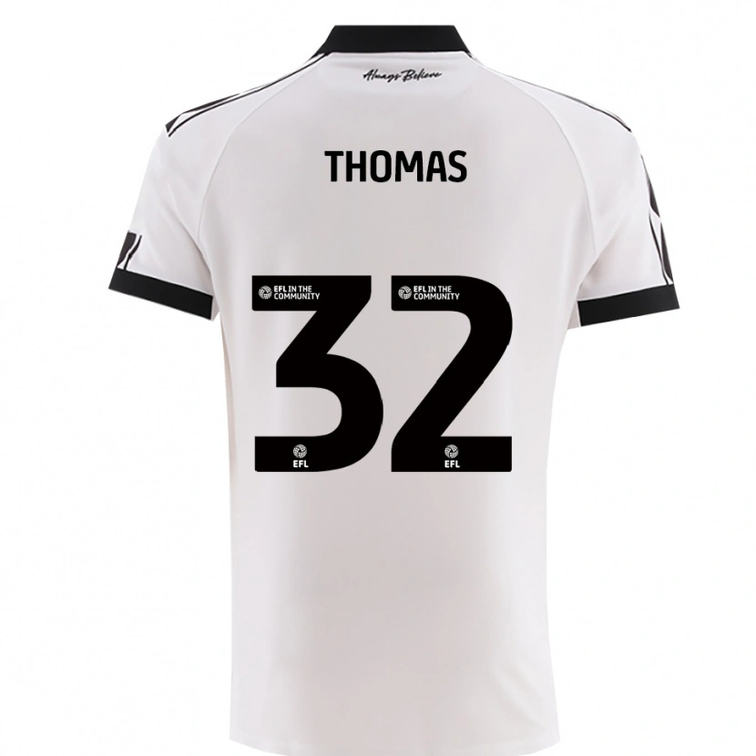 Danxen Mujer Camiseta Lewis Thomas #32 Blanco Negro 2ª Equipación 2025/26 La Camisa México