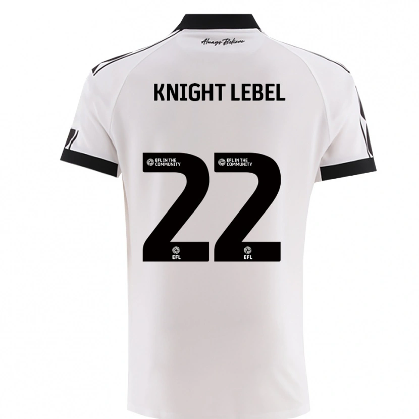 Danxen Mujer Camiseta Jamie Knight-Lebel #22 Blanco Negro 2ª Equipación 2025/26 La Camisa México