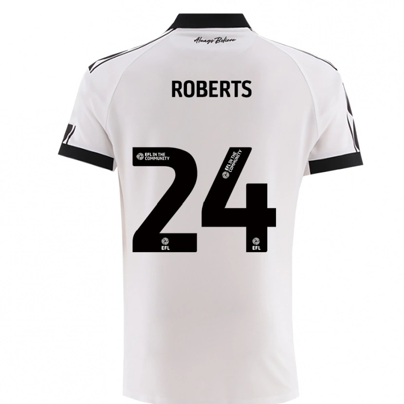 Danxen Mujer Camiseta Haydon Roberts #24 Blanco Negro 2ª Equipación 2025/26 La Camisa México