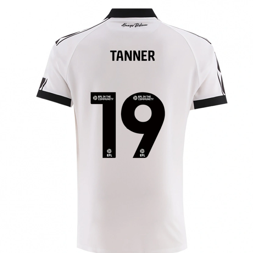 Danxen Mujer Camiseta George Tanner #19 Blanco Negro 2ª Equipación 2025/26 La Camisa México
