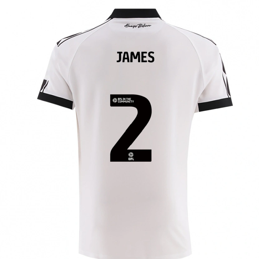 Danxen Mujer Camiseta Joseph James #2 Blanco Negro 2ª Equipación 2025/26 La Camisa México
