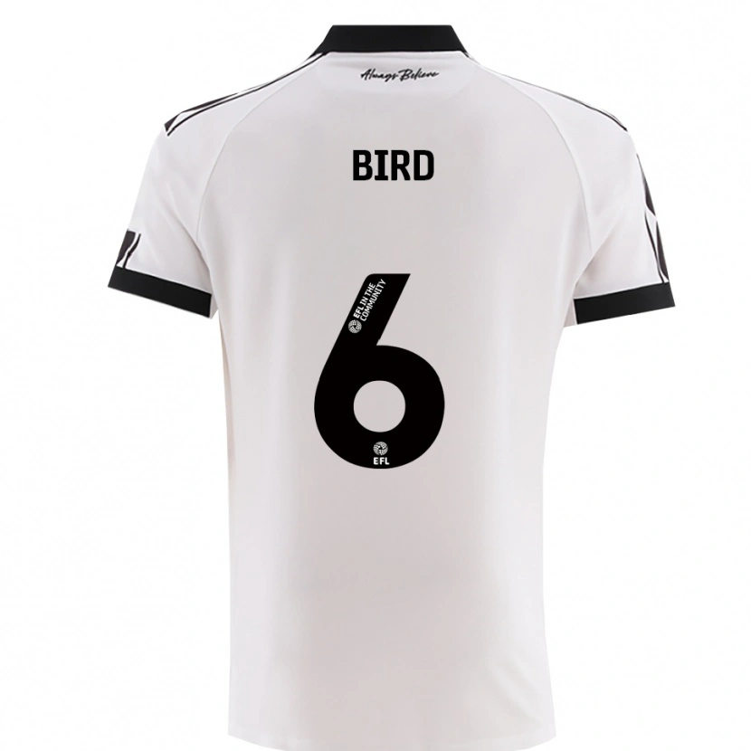 Danxen Mujer Camiseta Max Bird #6 Blanco Negro 2ª Equipación 2025/26 La Camisa México