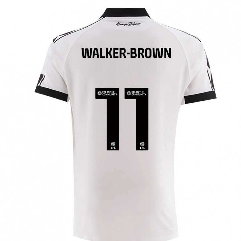 Danxen Mujer Camiseta Rushon Walker-Brown #11 Blanco Negro 2ª Equipación 2025/26 La Camisa México