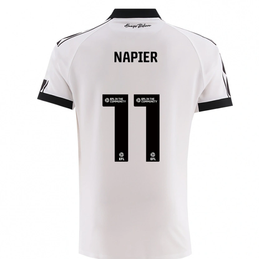 Danxen Mujer Camiseta Jamie-Lee Napier #11 Blanco Negro 2ª Equipación 2025/26 La Camisa México