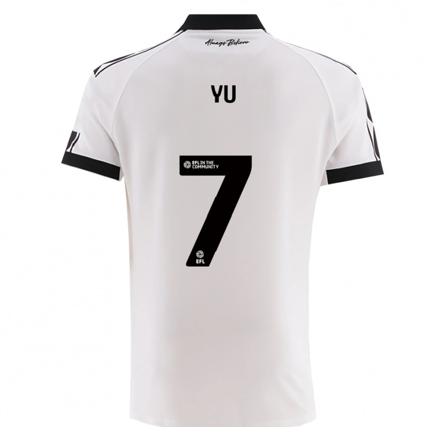 Danxen Mujer Camiseta Yu Hirakawa #7 Blanco Negro 2ª Equipación 2025/26 La Camisa México