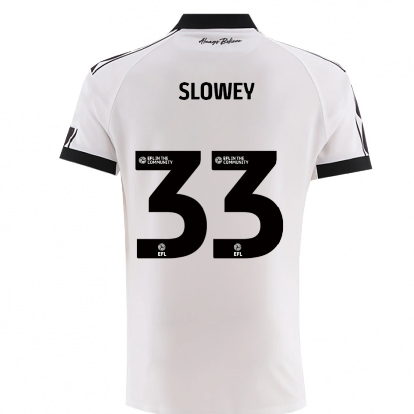 Danxen Mujer Camiseta Josh Campbell-Slowey #33 Blanco Negro 2ª Equipación 2025/26 La Camisa México