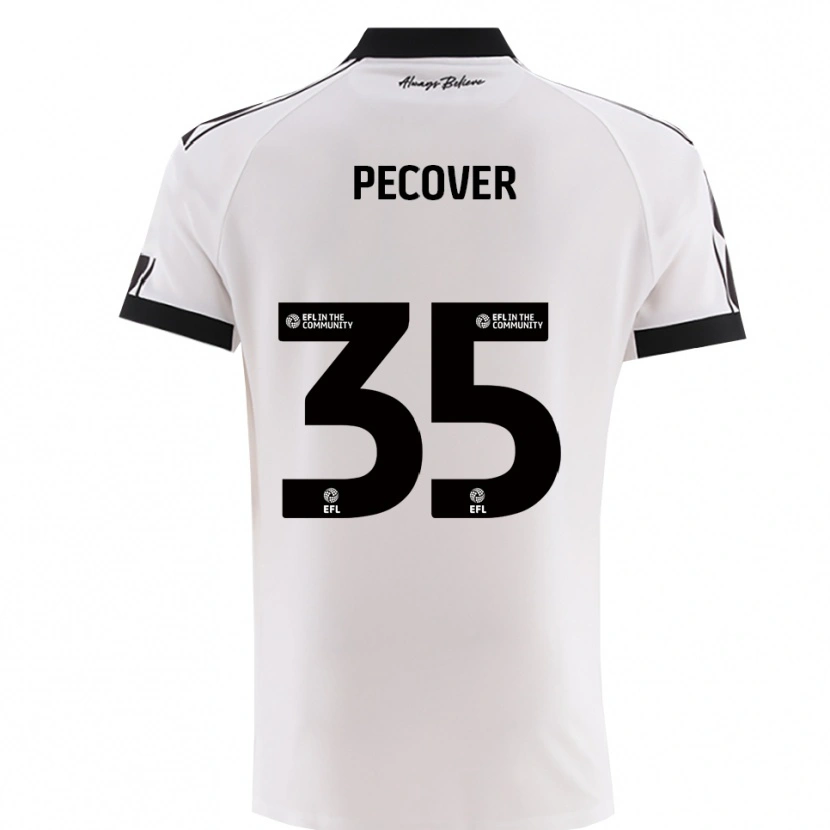 Danxen Mujer Camiseta Leo Pecover #35 Blanco Negro 2ª Equipación 2025/26 La Camisa México
