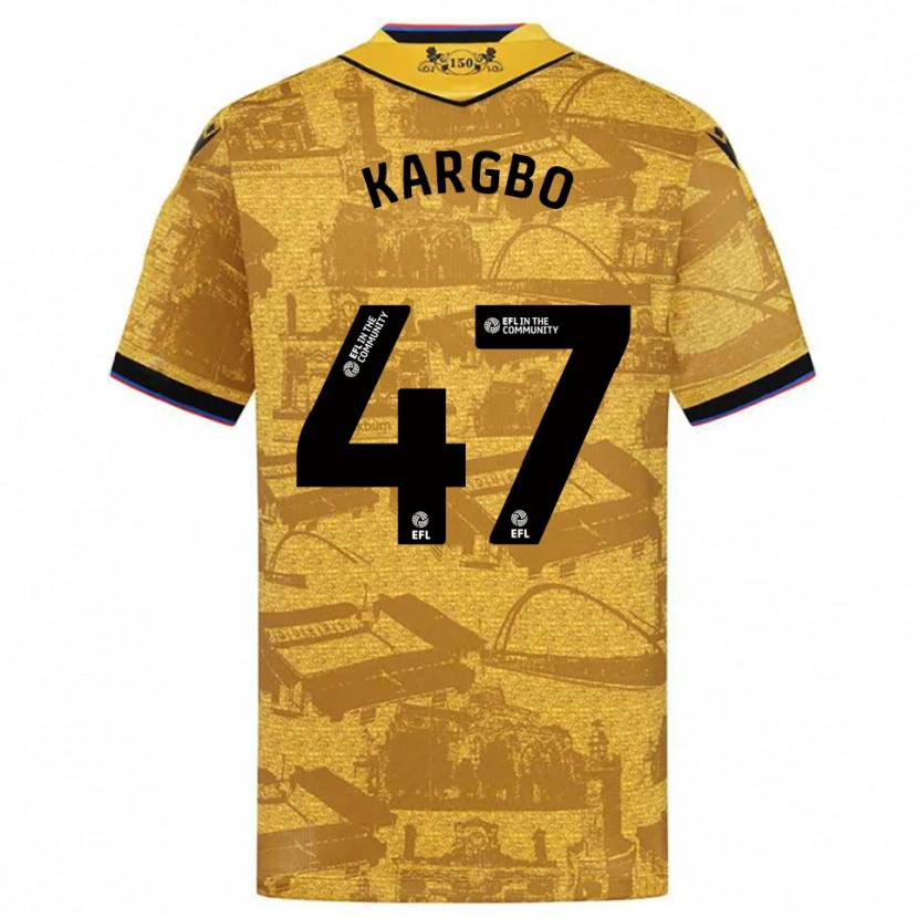 Danxen Mujer Camiseta Augustus Kargbo #47 Oro Negro 2ª Equipación 2025/26 La Camisa México