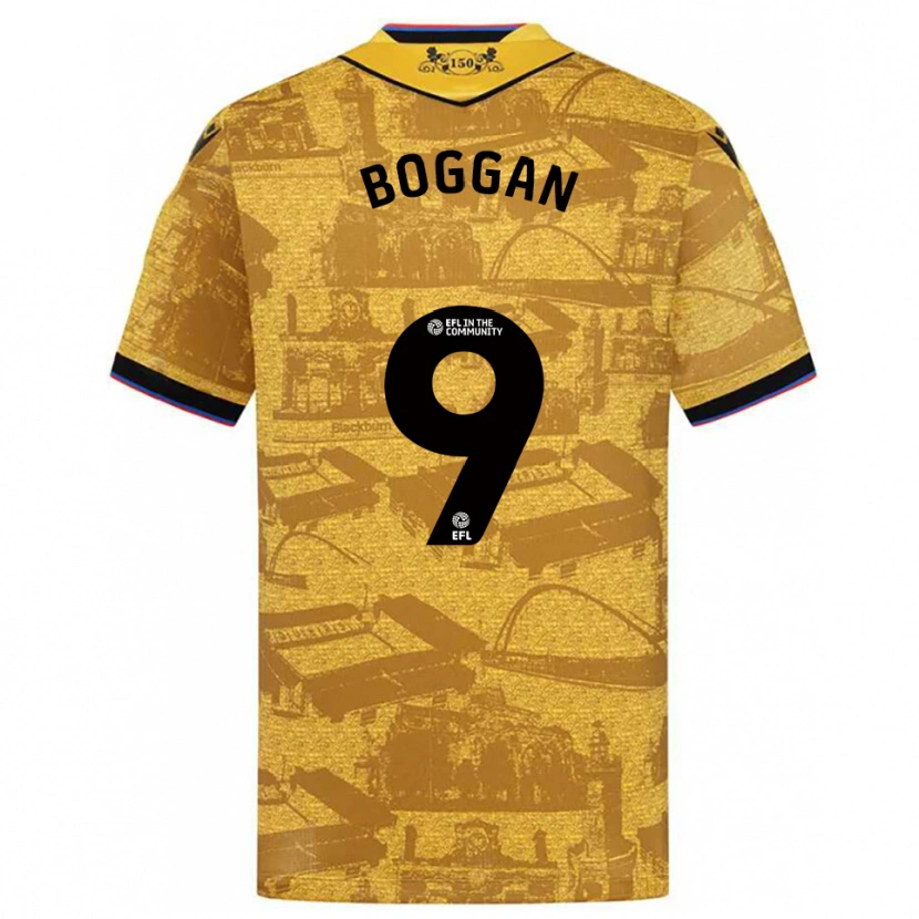 Danxen Mujer Camiseta Joe Boggan #9 Oro Negro 2ª Equipación 2025/26 La Camisa México