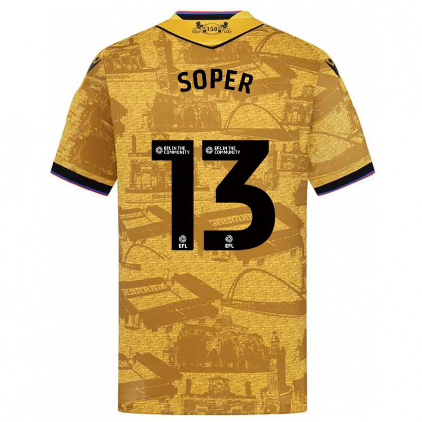 Danxen Mujer Camiseta Poppy Soper #13 Oro Negro 2ª Equipación 2025/26 La Camisa México
