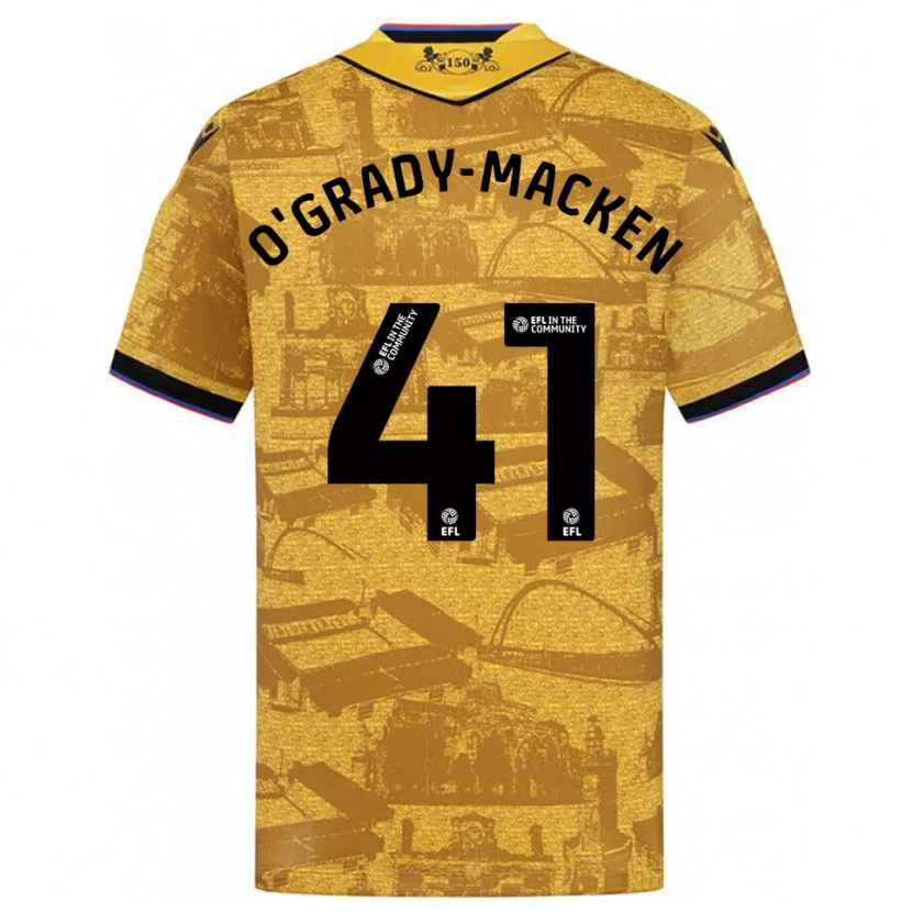 Danxen Mujer Camiseta Harley O'grady-Macken #41 Oro Negro 2ª Equipación 2025/26 La Camisa México