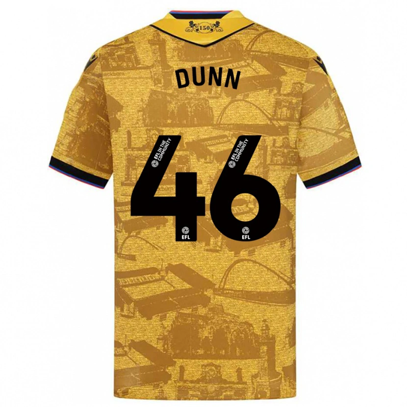 Danxen Mujer Camiseta Isaac Dunn #46 Oro Negro 2ª Equipación 2025/26 La Camisa México
