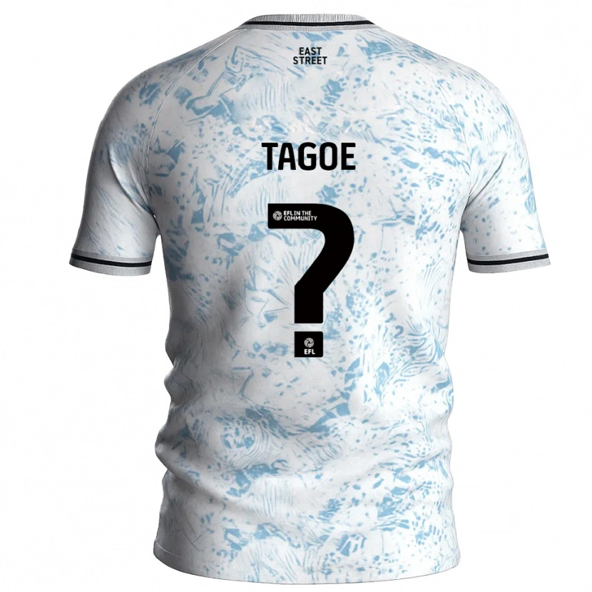 Danxen Mujer Camiseta Bradley Tagoe #0 Blanco Azul Celeste 2ª Equipación 2025/26 La Camisa México