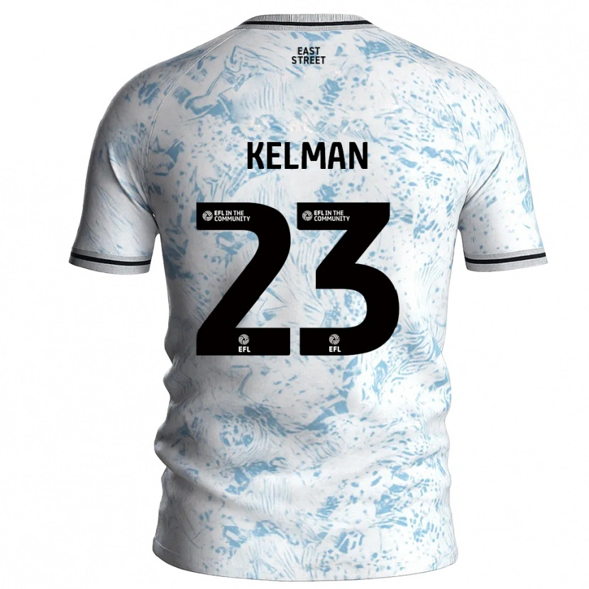 Danxen Mujer Camiseta Charlie Kelman #23 Blanco Azul Celeste 2ª Equipación 2025/26 La Camisa México