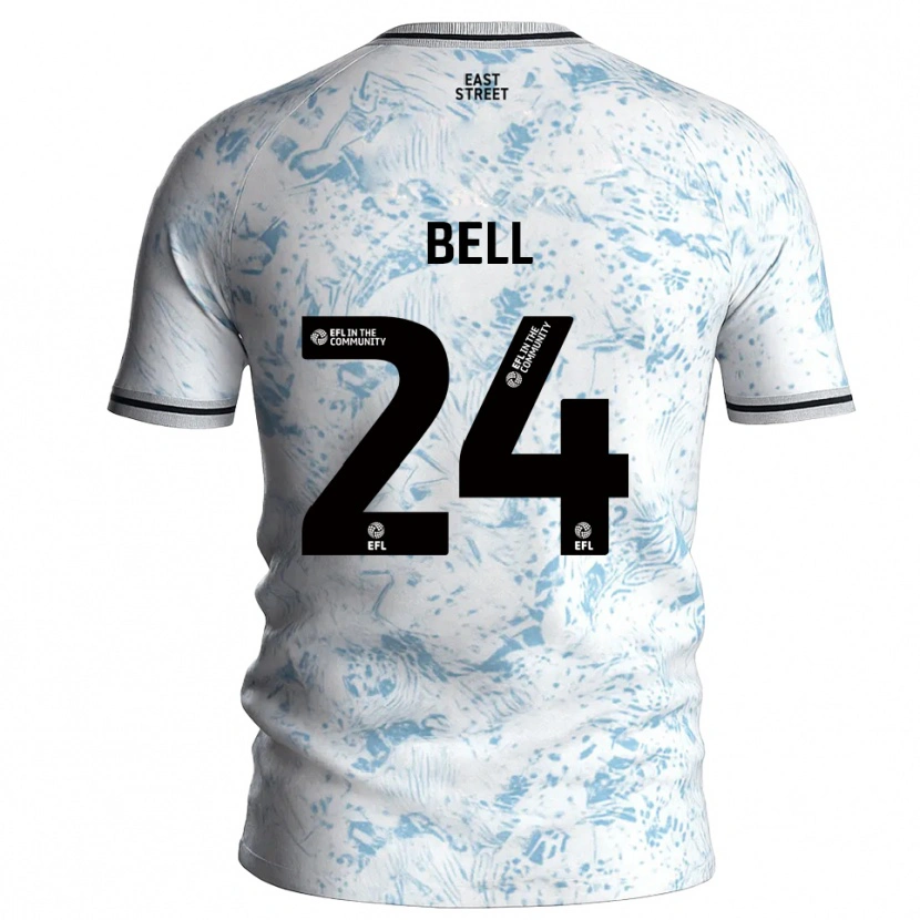 Danxen Mujer Camiseta Taylor Bell #24 Blanco Azul Celeste 2ª Equipación 2025/26 La Camisa México