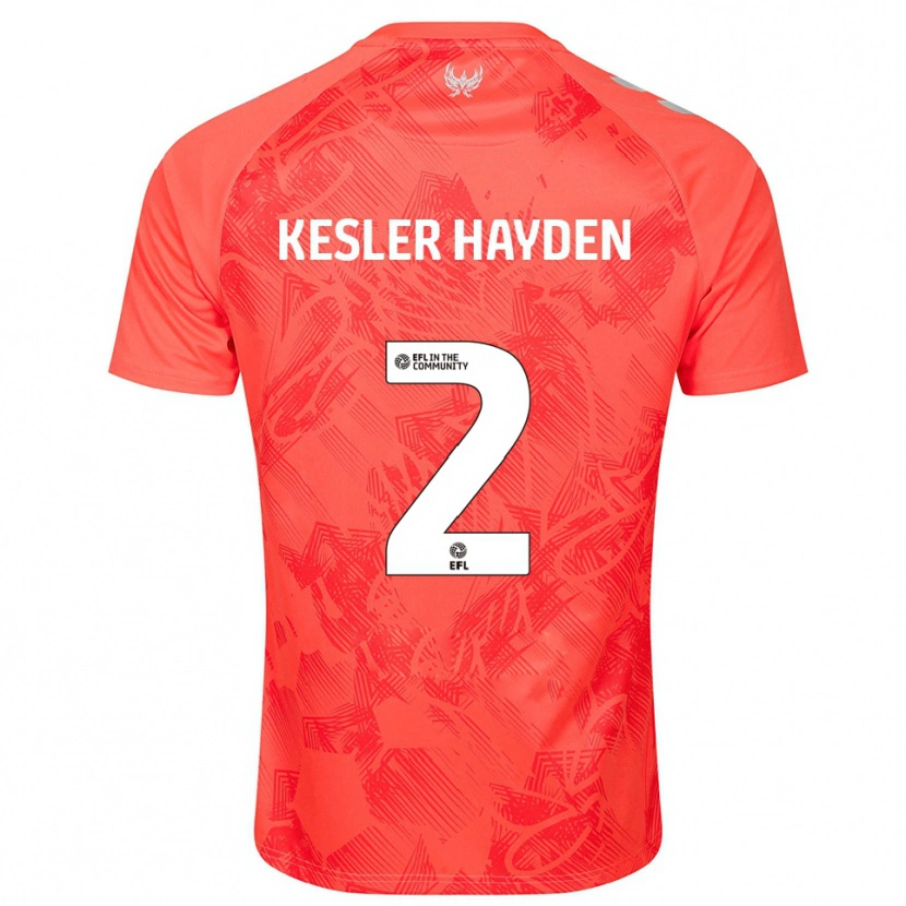 Danxen Mujer Camiseta Kaine Kesler-Hayden #2 Naranja Blanco 2ª Equipación 2025/26 La Camisa México