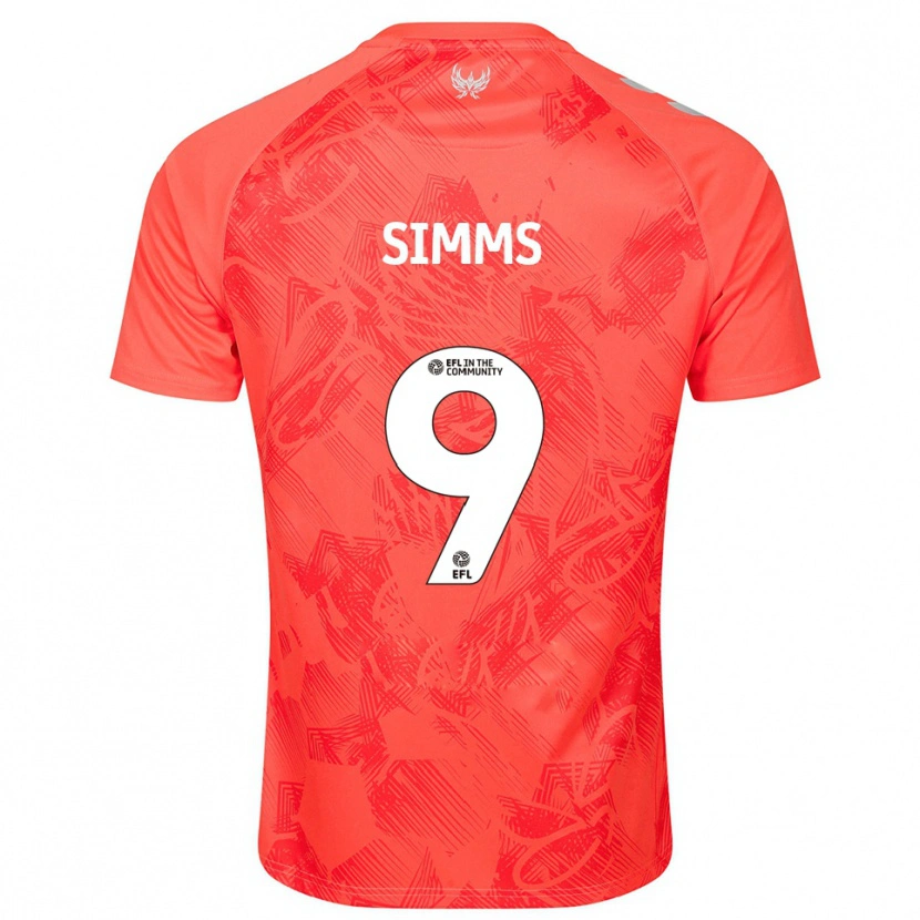 Danxen Mujer Camiseta Ellis Simms #9 Naranja Blanco 2ª Equipación 2025/26 La Camisa México