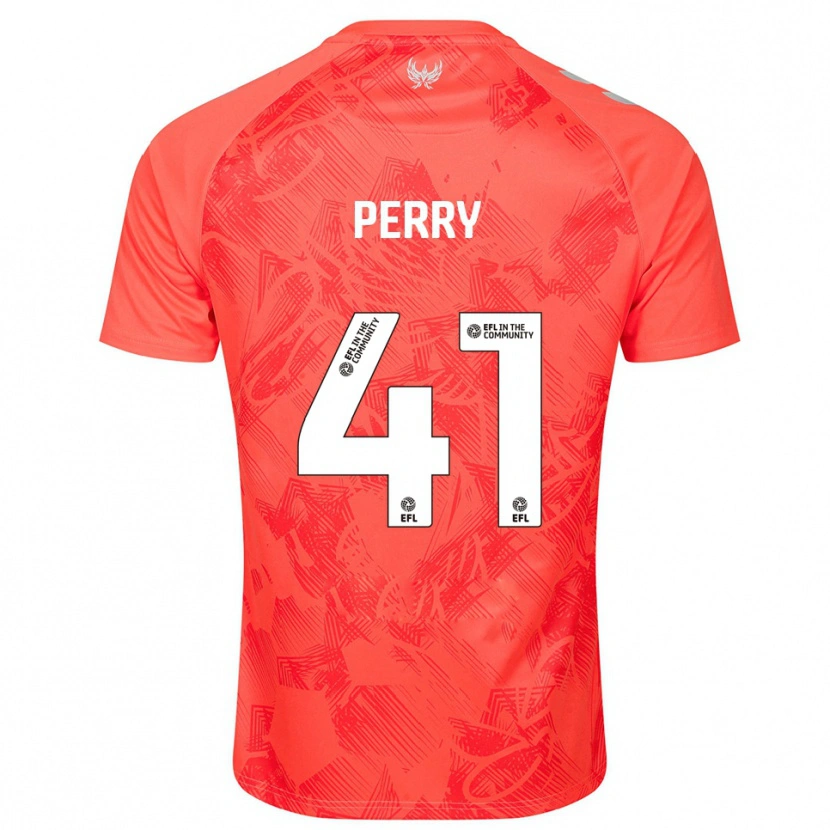 Danxen Mujer Camiseta Callum Perry #41 Naranja Blanco 2ª Equipación 2025/26 La Camisa México