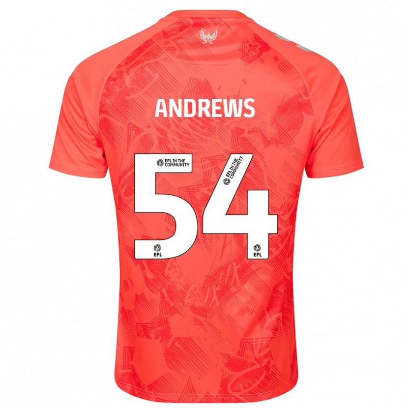 Danxen Mujer Camiseta Kai Andrews #54 Naranja Blanco 2ª Equipación 2025/26 La Camisa México
