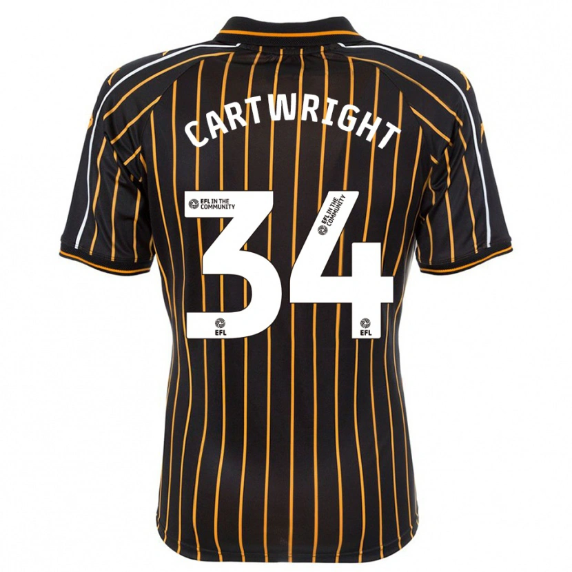 Danxen Mujer Camiseta Harvey Cartwright #34 Blanco Negro 2ª Equipación 2025/26 La Camisa México