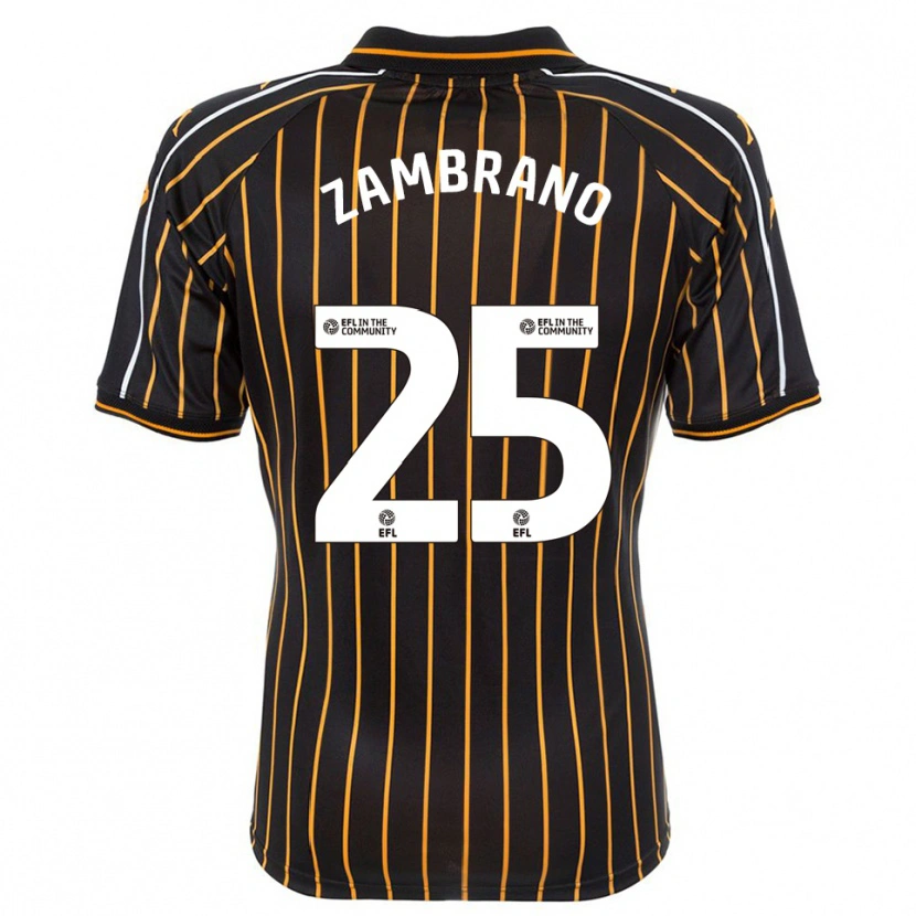 Danxen Mujer Camiseta Óscar Zambrano #25 Blanco Negro 2ª Equipación 2025/26 La Camisa México
