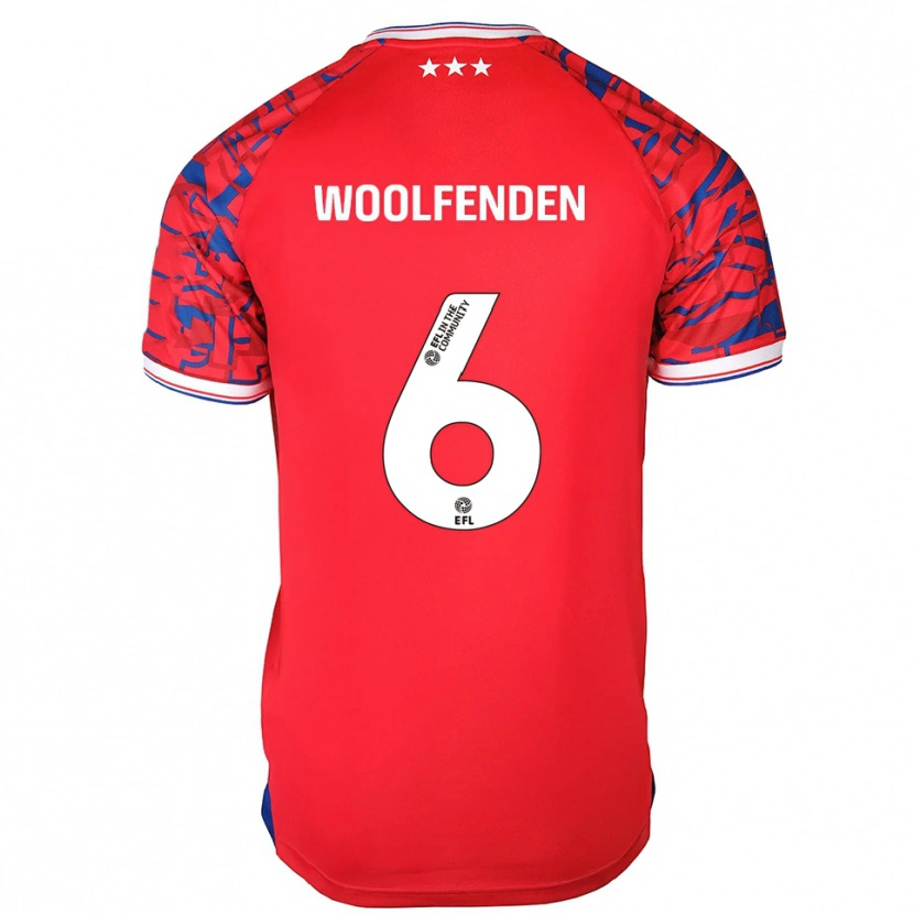 Danxen Mujer Camiseta Luke Woolfenden #6 Rojo Azul 2ª Equipación 2025/26 La Camisa México