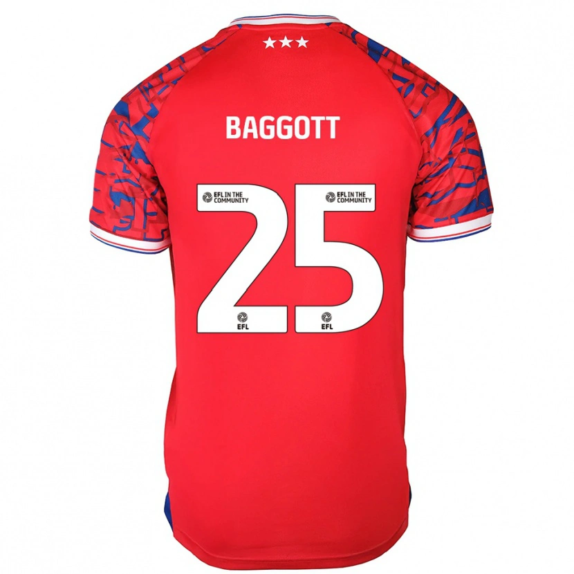 Danxen Mujer Camiseta Elkan Baggott #25 Rojo Azul 2ª Equipación 2025/26 La Camisa México