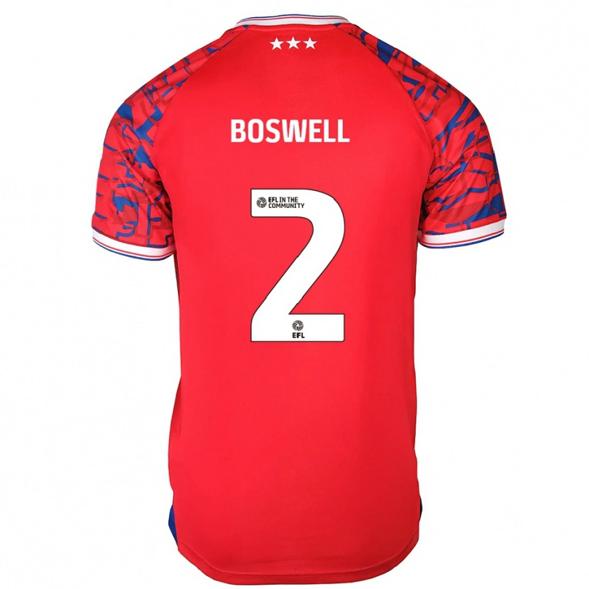 Danxen Mujer Camiseta Maria Boswell #2 Rojo Azul 2ª Equipación 2025/26 La Camisa México