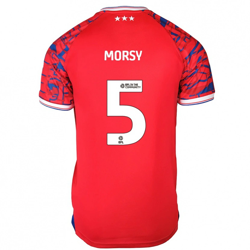 Danxen Mujer Camiseta Samy Morsy #5 Rojo Azul 2ª Equipación 2025/26 La Camisa México