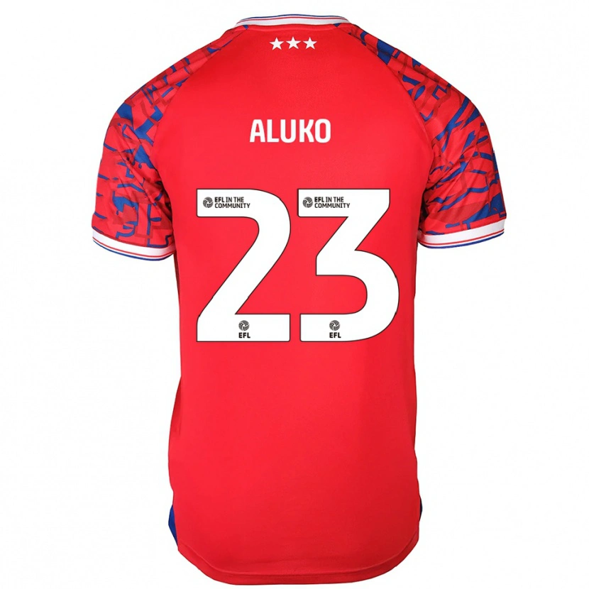 Danxen Mujer Camiseta Sone Aluko #23 Rojo Azul 2ª Equipación 2025/26 La Camisa México