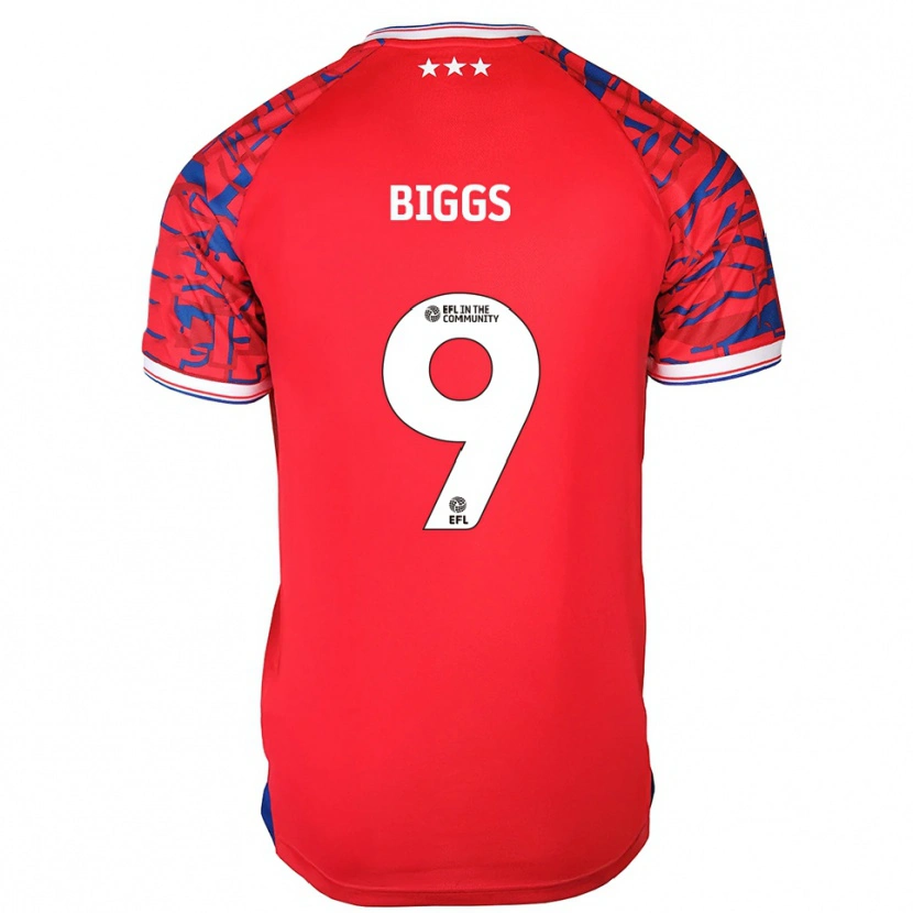 Danxen Mujer Camiseta Maddie Biggs #9 Rojo Azul 2ª Equipación 2025/26 La Camisa México