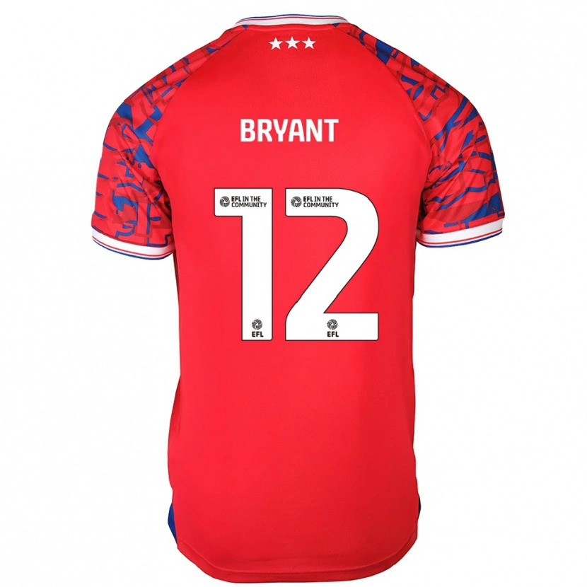 Danxen Mujer Camiseta Issy Bryant #12 Rojo Azul 2ª Equipación 2025/26 La Camisa México