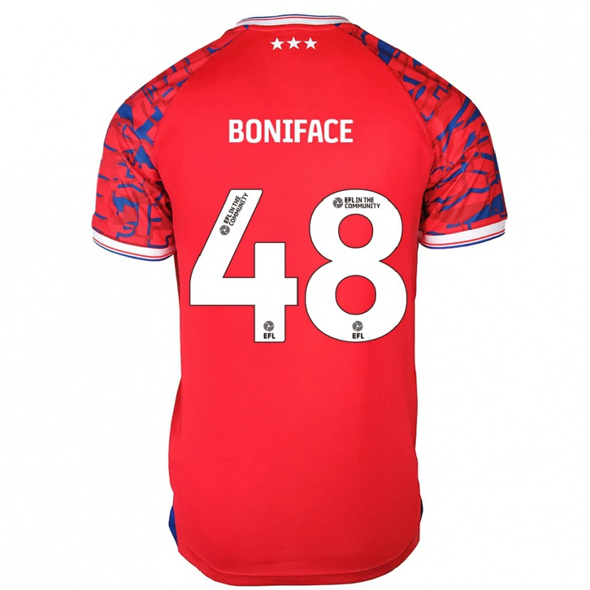 Danxen Mujer Camiseta Somto Boniface #48 Rojo Azul 2ª Equipación 2025/26 La Camisa México