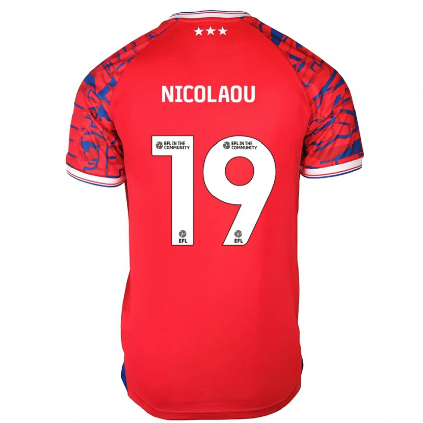 Danxen Mujer Camiseta Shakil Nicolaou #19 Rojo Azul 2ª Equipación 2025/26 La Camisa México