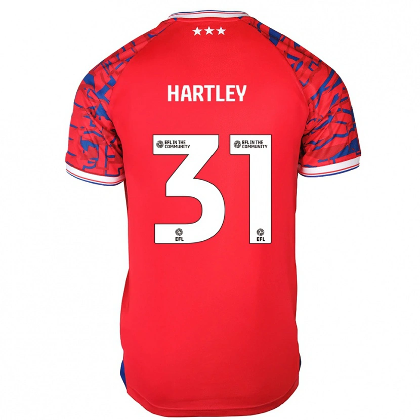Danxen Mujer Camiseta Laura Hartley #31 Rojo Azul 2ª Equipación 2025/26 La Camisa México
