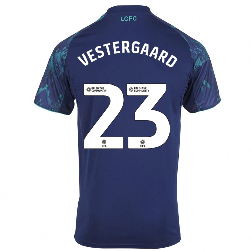 Danxen Mujer Camiseta Jannik Vestergaard #23 Azul Marino Verde Blanco 2ª Equipación 2025/26 La Camisa México