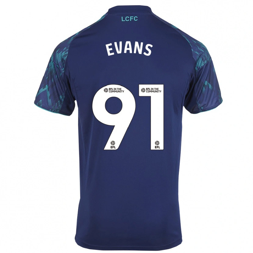 Danxen Mujer Camiseta Jake Evans #91 Azul Marino Verde Blanco 2ª Equipación 2025/26 La Camisa México