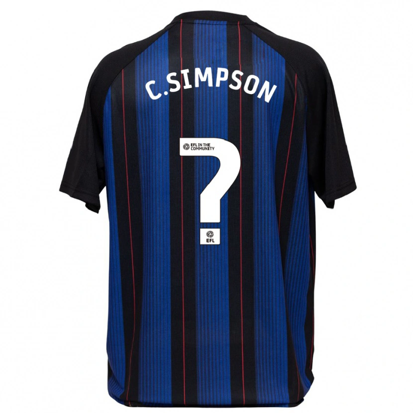Danxen Mujer Camiseta Cameron Simpson #0 Azul Negro 2ª Equipación 2025/26 La Camisa México