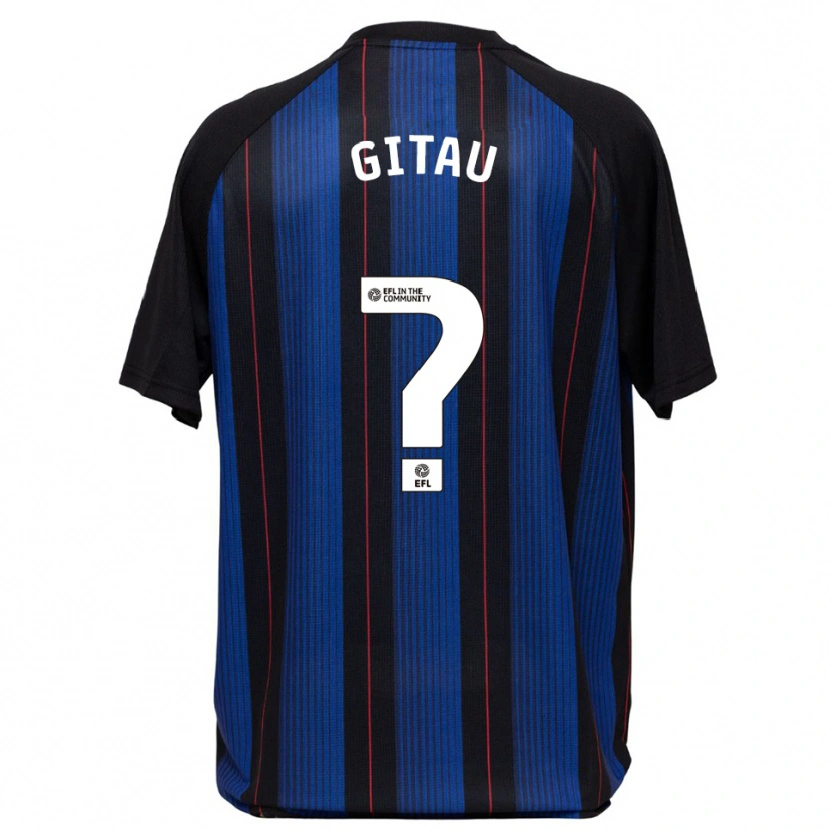 Danxen Mujer Camiseta George Gitau #0 Azul Negro 2ª Equipación 2025/26 La Camisa México