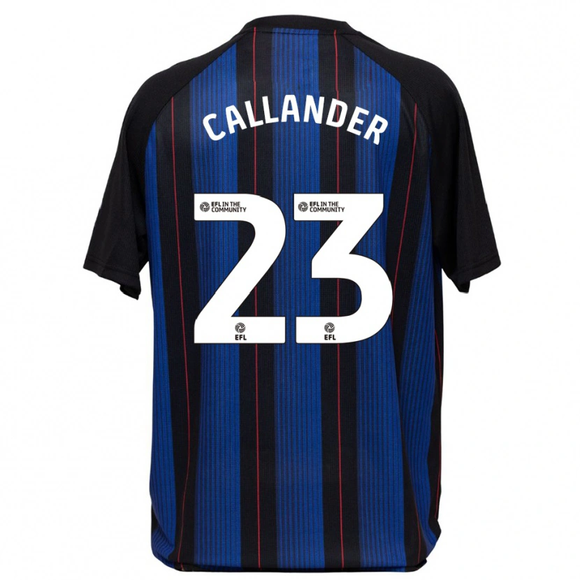Danxen Mujer Camiseta Chelsea Callander #23 Azul Negro 2ª Equipación 2025/26 La Camisa México
