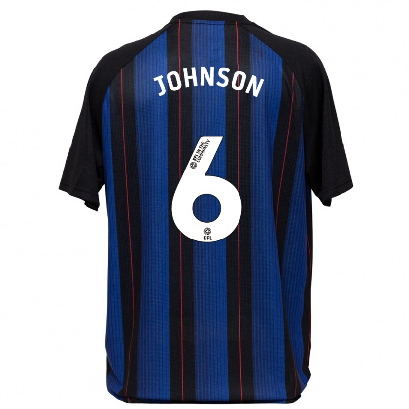 Danxen Mujer Camiseta Brayden Johnson #6 Azul Negro 2ª Equipación 2025/26 La Camisa México