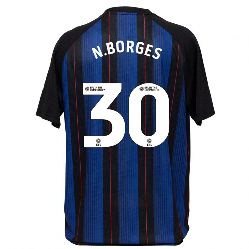 Danxen Mujer Camiseta Neto Borges #30 Azul Negro 2ª Equipación 2025/26 La Camisa México