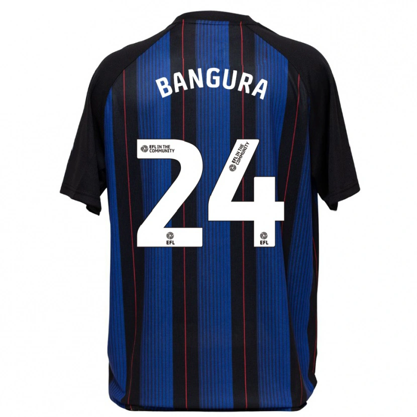 Danxen Mujer Camiseta Alex Bangura #24 Azul Negro 2ª Equipación 2025/26 La Camisa México