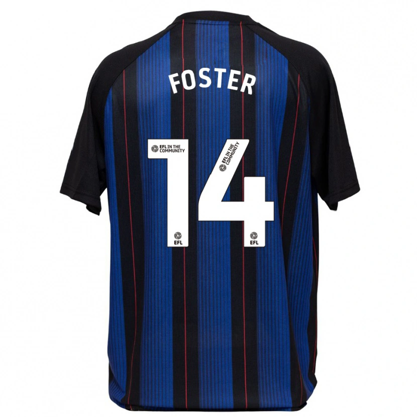 Danxen Mujer Camiseta Emma Foster #14 Azul Negro 2ª Equipación 2025/26 La Camisa México